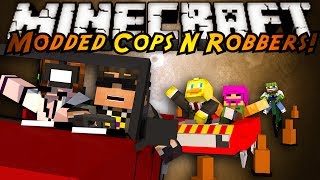 Minecraft Mini-Game : MODDED COPS N ROBBERS! CARS!