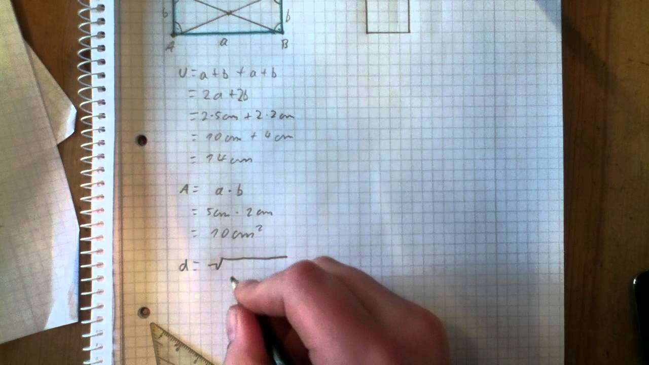 Rechteck und Quadrat berechnen - Umfang, Flächeninhalt ...