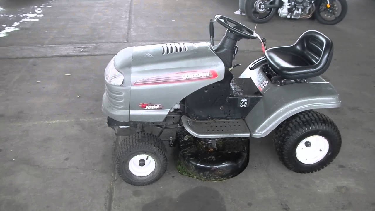 Craftsman LT 1000 38&quot; cut Riding Lawn Mower YouTube