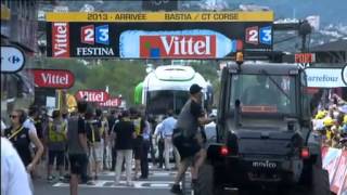 Bus bloqué tour de france 2013 bastia