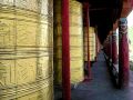 Tibetan Prayer wheels in Tagong, western Sichuan