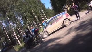 Neste Oil Rally Finland 2013 - Police stopping Novikov