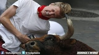 Man Gored At The Running Of The Bulls In Spain 2013 Reaction