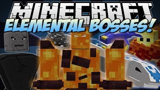 Minecraft | ELEMENTAL BOSSES! (Land Sharks, Leviathan, Fire Golems & More!) | Mod Showcase