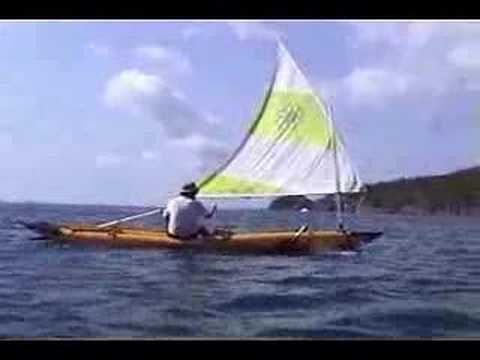 Big Inflatable Ocean Kayak Under Sail - Sevylor SVX500DS u230 