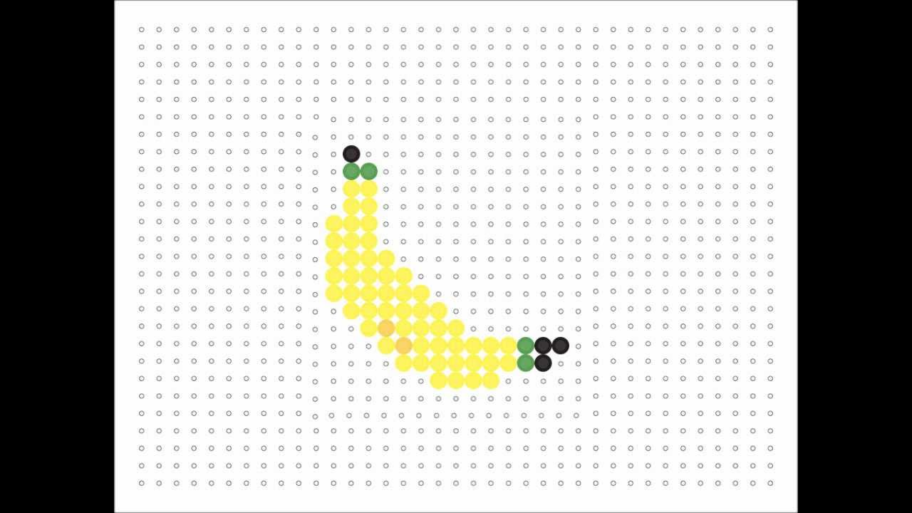 Hama Bead Banana (Food Series #11) - YouTube