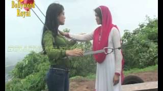 On location of TV Serial 'Qubool Hai'  Tanveer pushes Zoya off the cliff to kill her Part-3