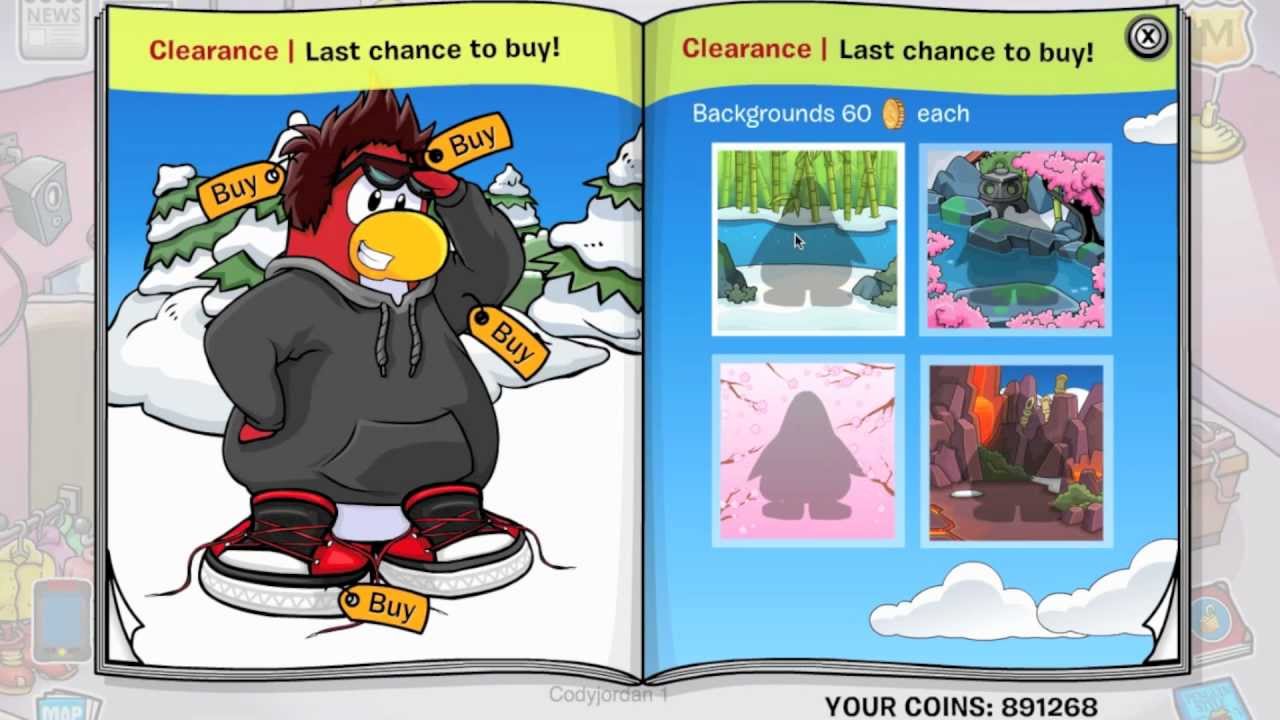 Club Penguin - January 2012 Clothing Catalog Cheats - YouTube