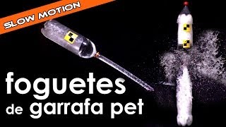 Foguete de garrafa PET em câmera lenta [série slow motion]