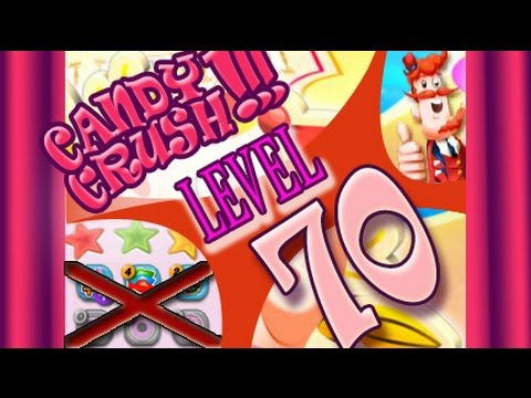 How to beat Candy Crush Saga Level 70 - 2 Stars - No Boosters - 134