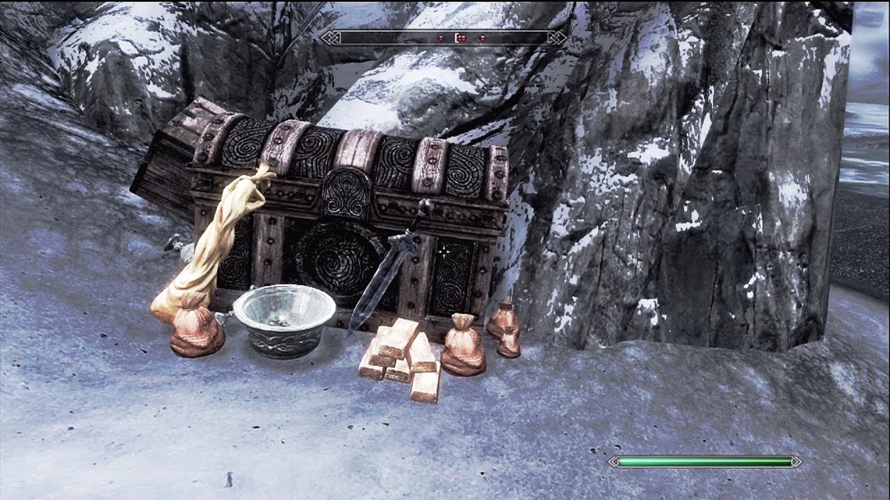 Skyrim Treasure Chest With Lots Of Gold YouTube