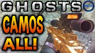 Call of Duty: Ghosts - ALL CAMOS! GOLD GUN CAMO & MORE! - (COD Ghost Weapons)