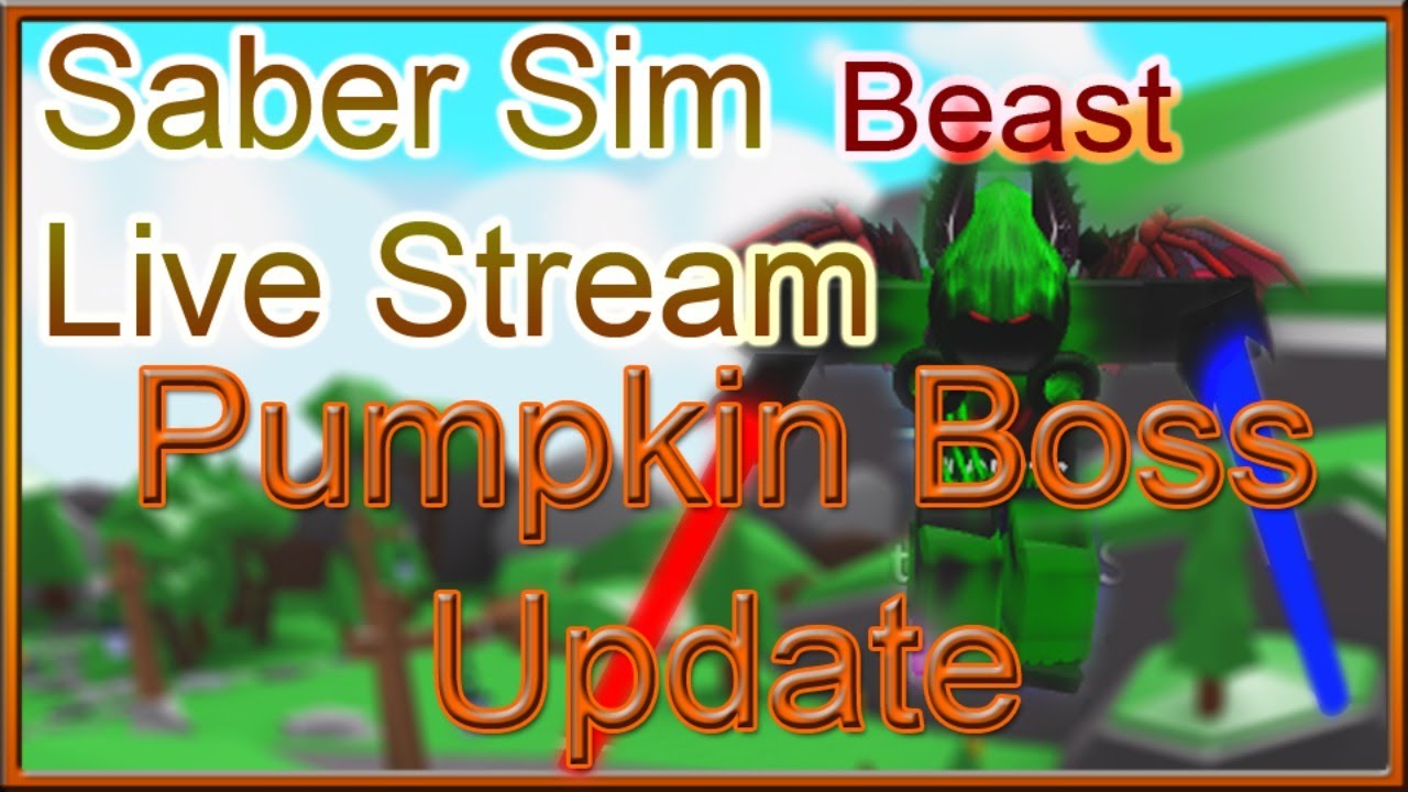 Saber Simulator Roblox Live Stream Pumpkin Boss Giving Viewers Candy Vip Servers