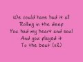 Adele - Rolling In The Deep - Lyrics - Youtube