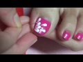 Nail Art For Beginners - Vẽ Móng Chân Hình Cánh Hoa Bằng Sợi Tóc | Yêu Làm Đẹp