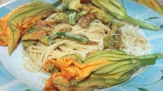 SPAGHETTI CACIO e PEPE con FIORI DI ZUCCA "Ciurilli" Ricetta Napoletana di Pakito !!!