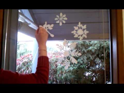 Christmas Window Painting - Paint Snowflakes Quick and Easy - YouTube