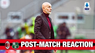 Pioli and Tonali | AC MIlan v Sassuolo Post-match reactions