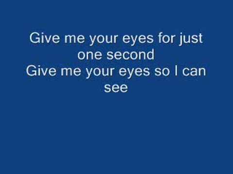 give me your eyes by brandon heath (lyrics) - YouTube