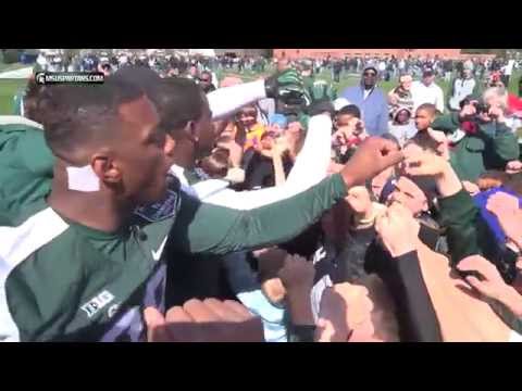 Michigan State Spartans Host Youth Football Clinic