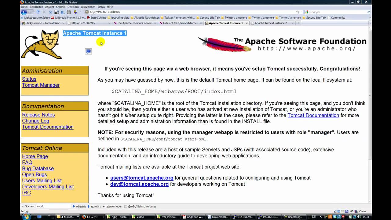 Apache Tomcat Balancing Tutorial 1/6 (mod_jk) - YouTube