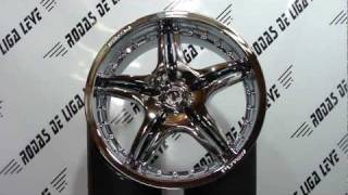 RODA PDW OPTIC Z CROMADA / AROS 17 E 19 / 4 E 5 FUROS