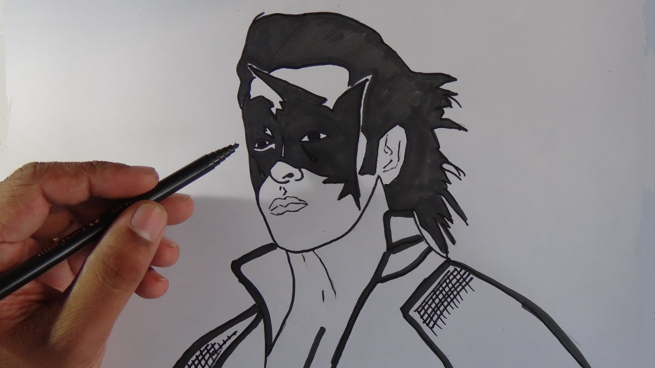 How to draw super hero Krish - Hrithik Roshan - YouTube