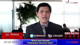 Bursa Asia Khawatir Perlambatan Ekonomi China, Vibiznews 29 Juli 2013