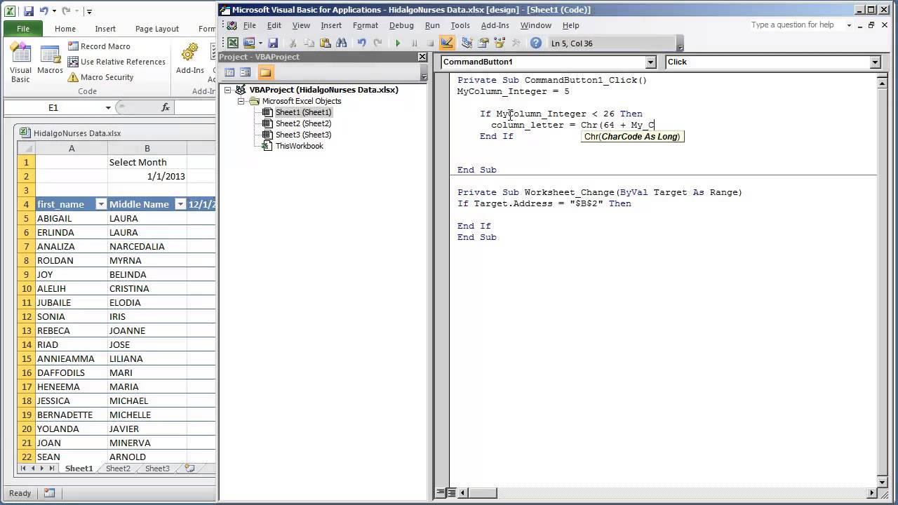 vba excel convert number to column letter - YouTube