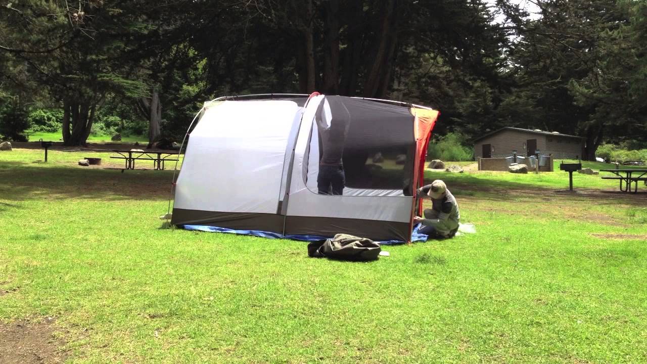 REI Kingdom 6 tent setup timelapse - YouTube