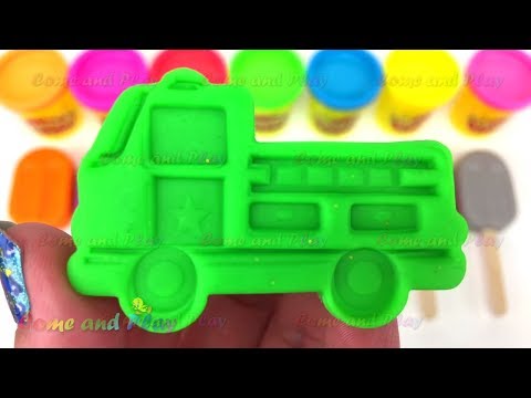 Learn Colors Play Doh Popsicle Ice Cream ELMO Peppa Pig Disney Molds Candy Surprise Toys For Kids