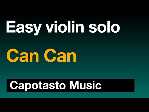 Can Can, easy free violin sheet music notes - YouTube