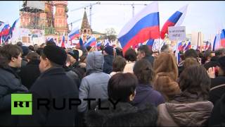В Москве более 65 тысяч человек вышли на митинг в поддержку жителей Крыма