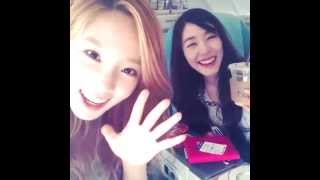 [TAENGSTAGRAM] Taeyeon, Tiffany, Seohyun, & Sunny on the airplane! (June 28, 2013)