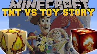 TOY STORY VS TNT & EXPLODING CHICKENS MODS - Minecraft Mods Vs Maps (Nukes, Bombs, Chickens)