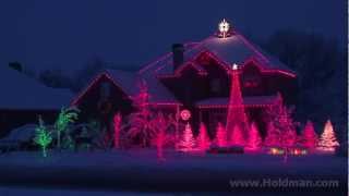 Amazing Grace Techno Christmas Lights!