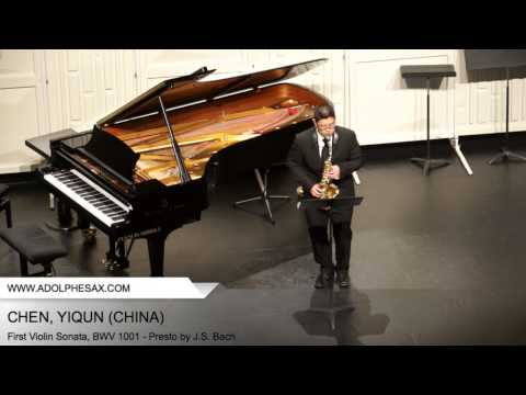 Dinant 2014 - CHEN, YIQUN (First Violin Sonata, BWV 1001 - Presto by J.S. Bach)