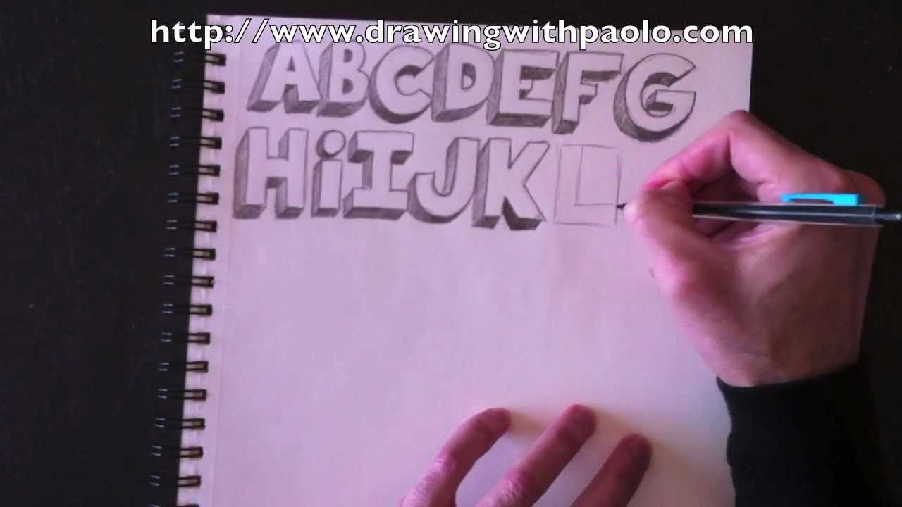 Dessiner l'alphabet 3D avec Paolo Morrone - YouTube