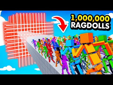 MASSIVE LASER SHREDDER vs 1,000,000 RAGDOLLS (Fun With Ragdolls: The Game Funny Gameplay)