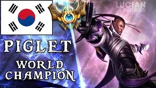 Piglet ADC Lucian - Ranked Challenger Corée avec Skyyart - Feat Rengar Jungle