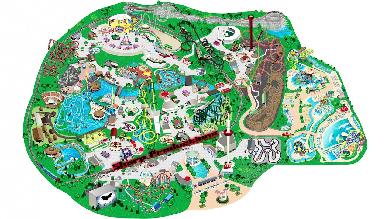 Six Flags Great America (Interactive Map!) YouTube
