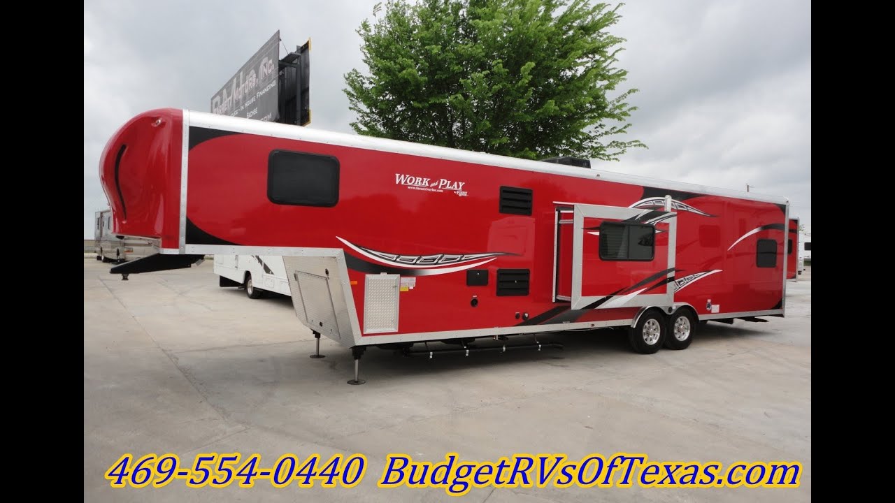 38ft 2014 Work And Play Fifth Wheel Toy Hauler That Is Perfect For Your