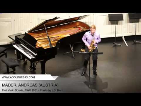 Dinant 2014 - Mader, Andreas - First Violin Sonata, BWV 1001 - Presto by J.S. Bach