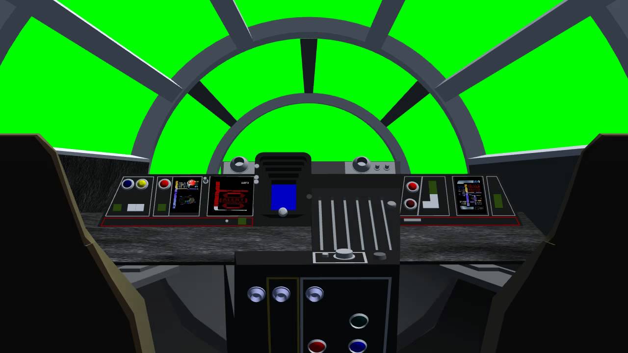 millennium falcon cockpit - 01 - green screen effects - YouTube
