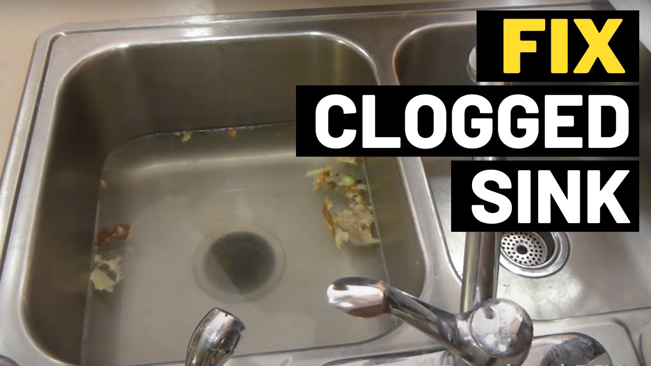 double kitchen sink won't drain