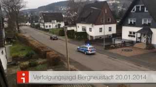 Ka vs. Passat! Hollywood Verfolgungsjagd mit Polizei in Zone 30 | Bergneustadt | Oberberg 20.01.2014