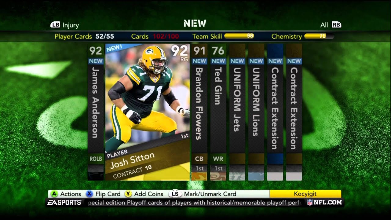 Madden 12 Ultimate Team: Playoff Pack Opening 1 - YouTube