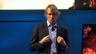 Michael Bay bombs at Samsung CES press conference