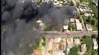 Incêndio na fábrica da Calçados Beira Rio - Taquara - RS (02/02/2014)