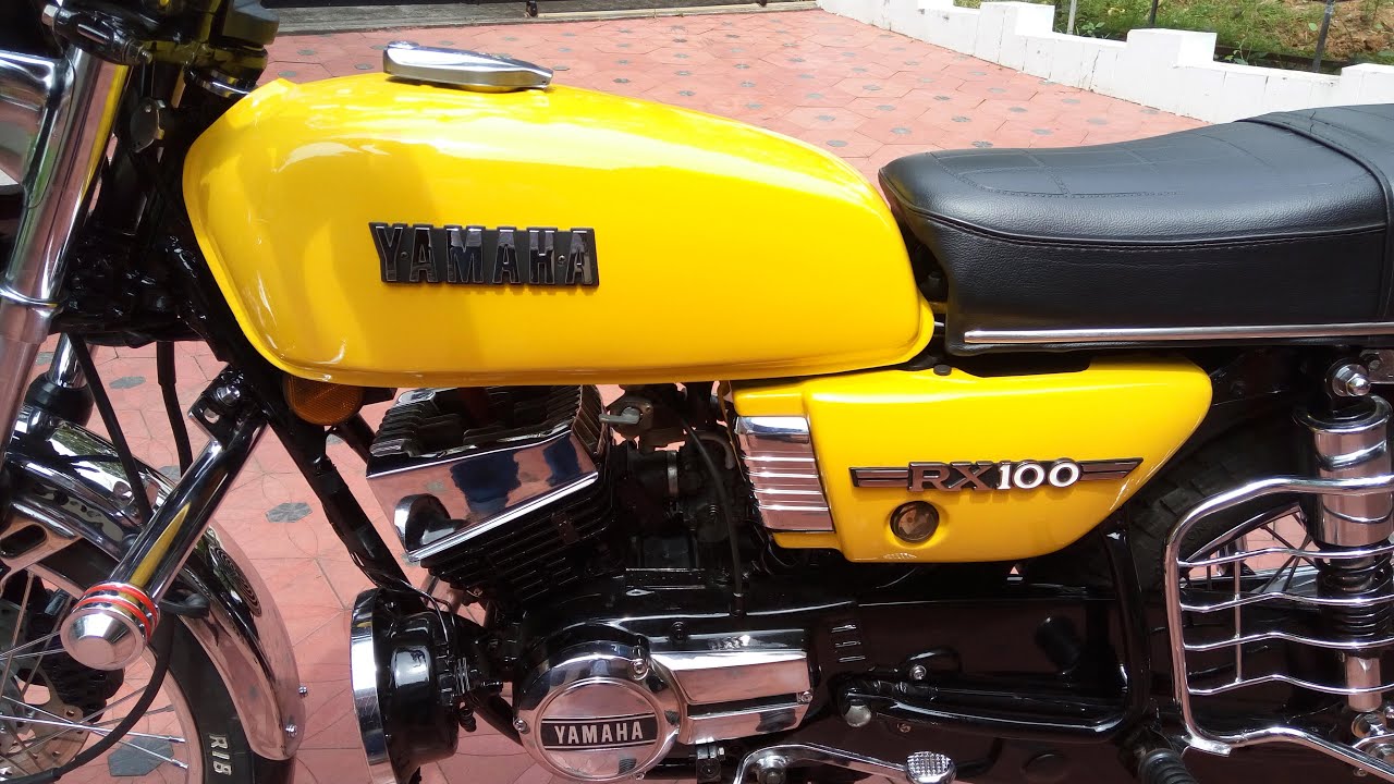 Yamaha Rx 100 Yellow Colour Sarees
